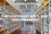 深圳大学政治学考研分数线_请问一下，谁知道 考研院校行政管理专业的排名？