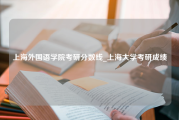 上海外国语学院考研分数线_上海大学考研成绩