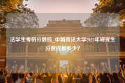 法学生考研分数线_中国政法大学2023年研究生分数线是多少？