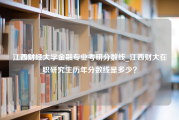 江西财经大学金融专业考研分数线_江西财大在职研究生历年分数线是多少？